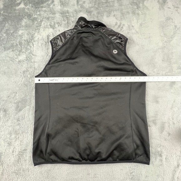 Marmot Polartec Insulated Quilted Puffer Vest Black XL Full Zip Pockets Gorp Ski - Picture 15 of 16